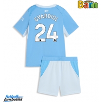 Manchester City Josko Gvardiol #24 Hjemmedraktsett Barn 2026-27 Kortermet (+ Korte bukser)
